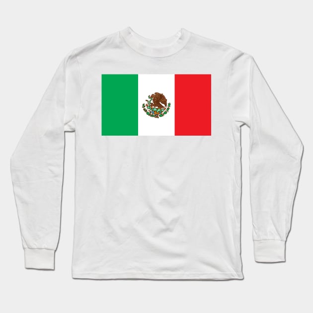 Mexican Flag Long Sleeve T-Shirt by Estudio3e